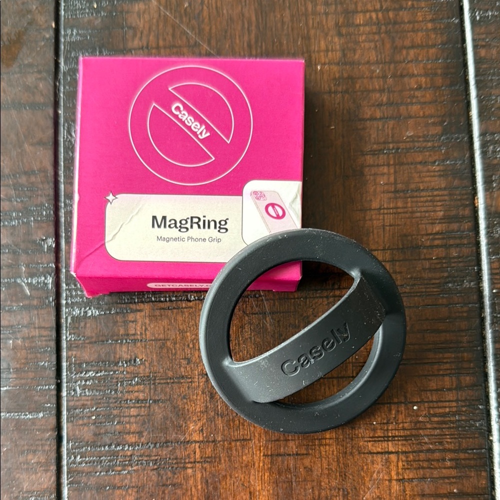 Casely Black MagRing Magnetic Phone Grip (Black)